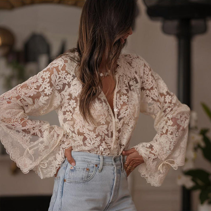 Chemisier Bohème Chic en Dentelle