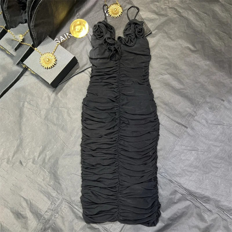 Robe Plissée Bustier Chic